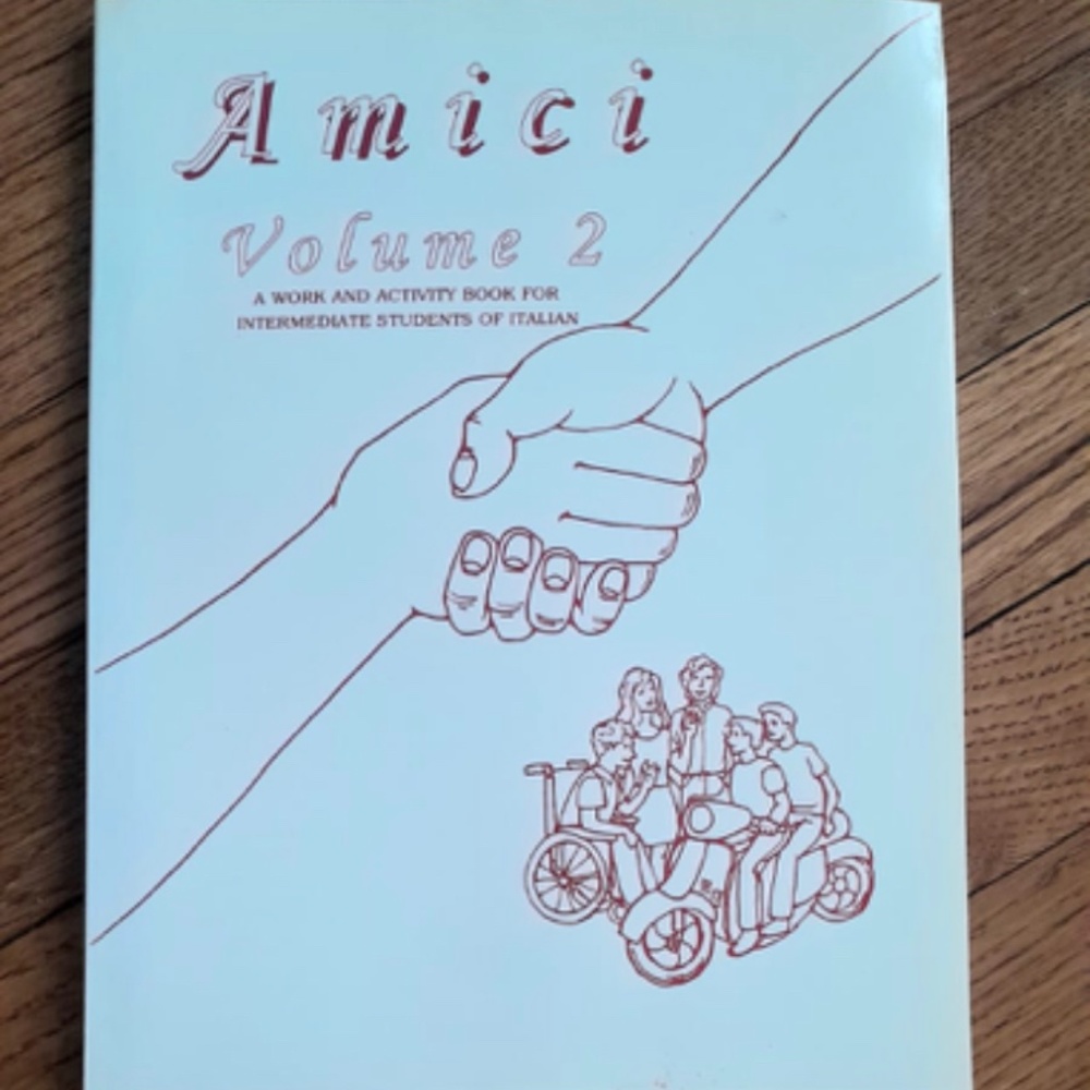 Vintage Learning Italian Amici 2 intermediate workbook activity book like new